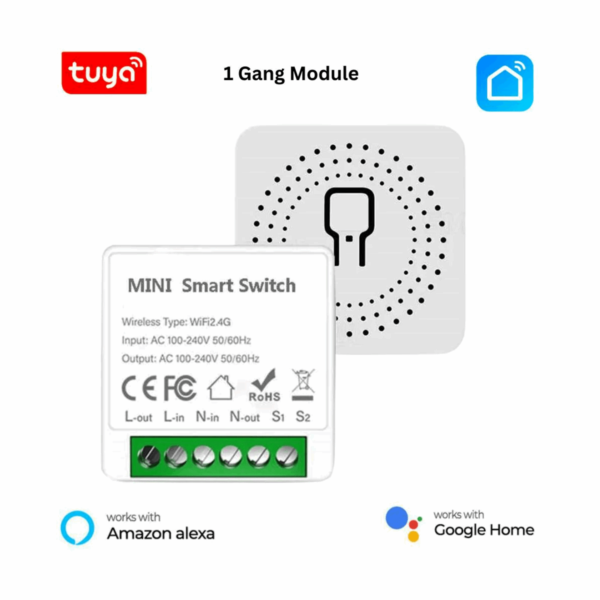 Smart In Wall Mini Switch (1–4 Gang)