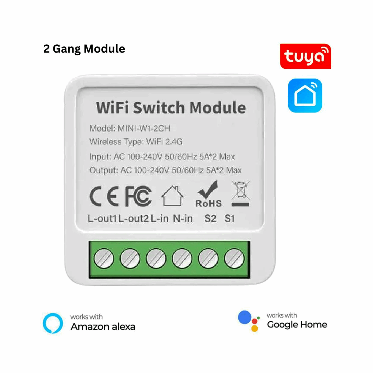 Smart In Wall Mini Switch (1–4 Gang)