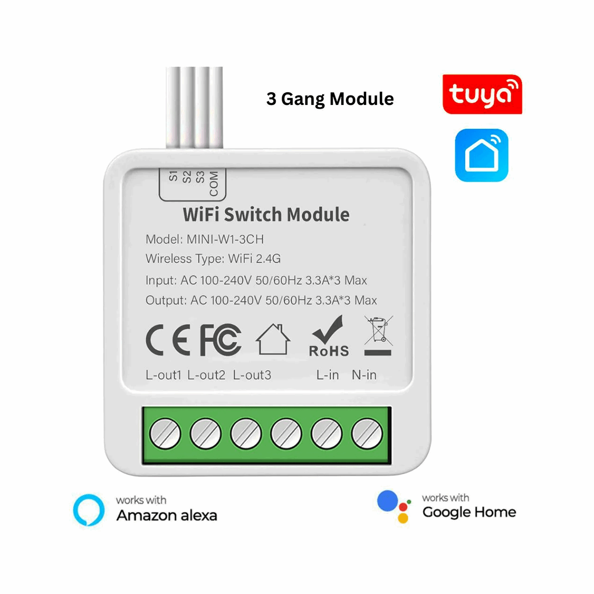 Smart In Wall Mini Switch (1–4 Gang)