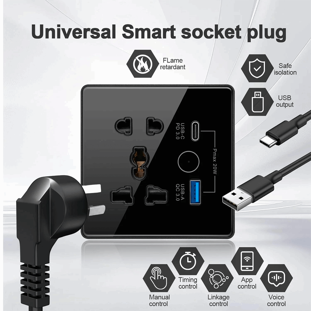Smart Wall Socket – 10A/13A