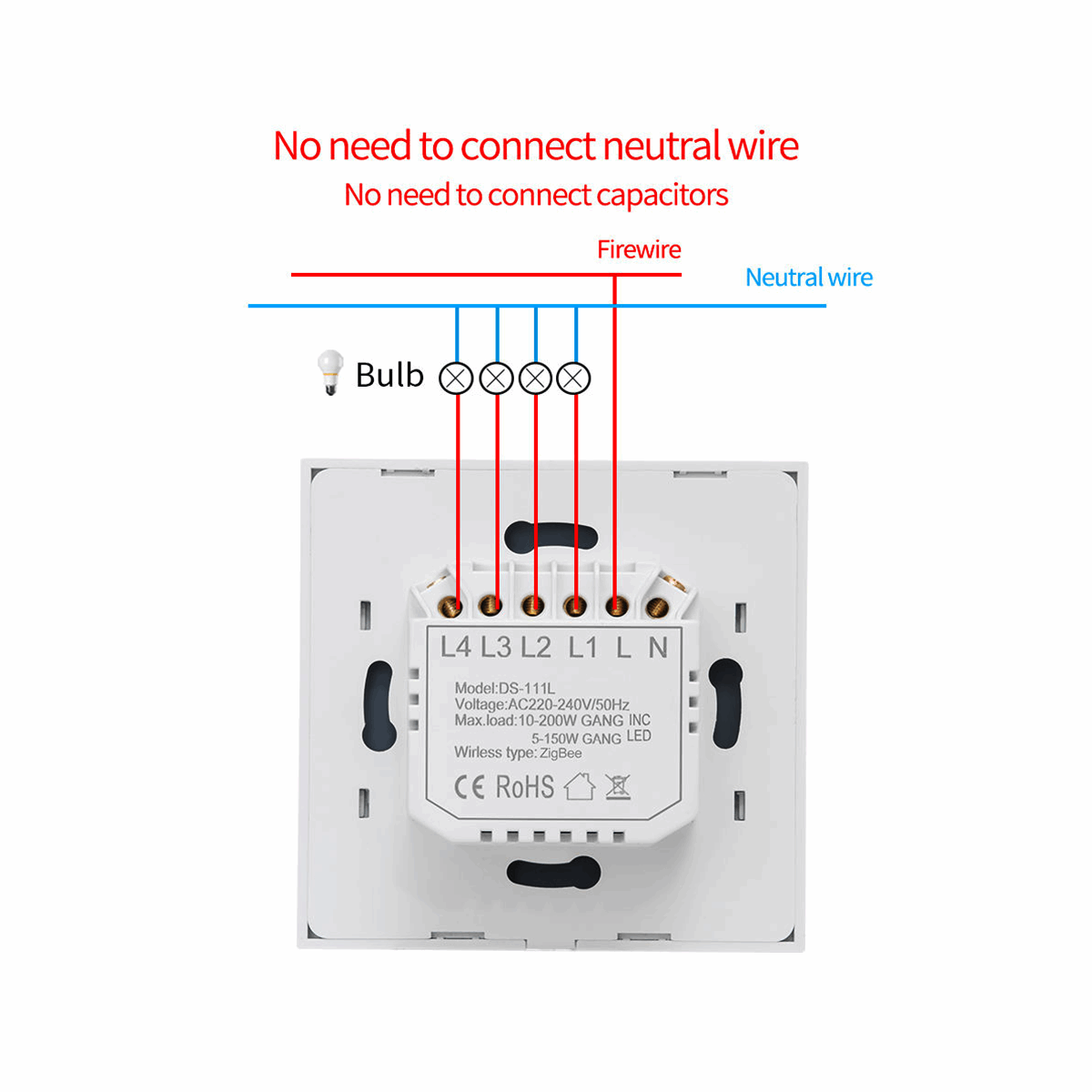 1 Gang Touch Smart Switch Installation