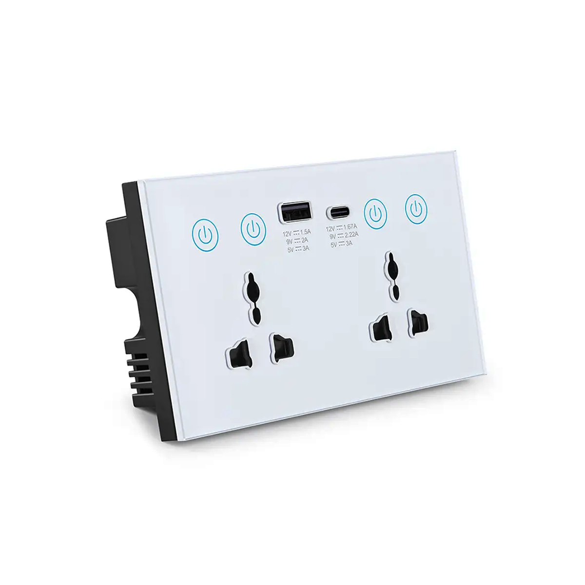 Smart WiFi Dual Wall Socket With USB/C-Type