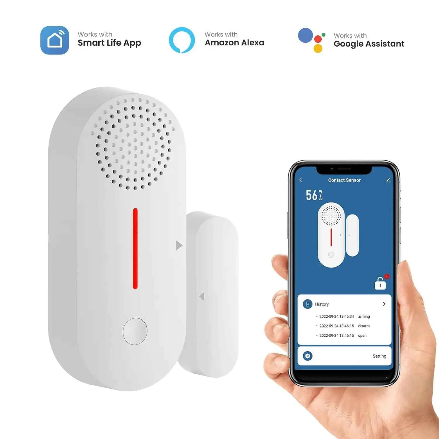Smart WiFi Door & Window Sensor with Built in Buzzer