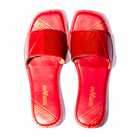 female-flats-red