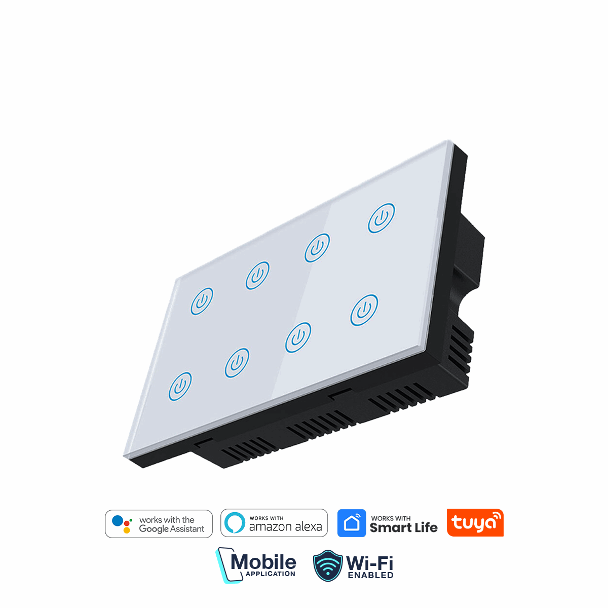 8 Gang WiFi Smart Touch Switch