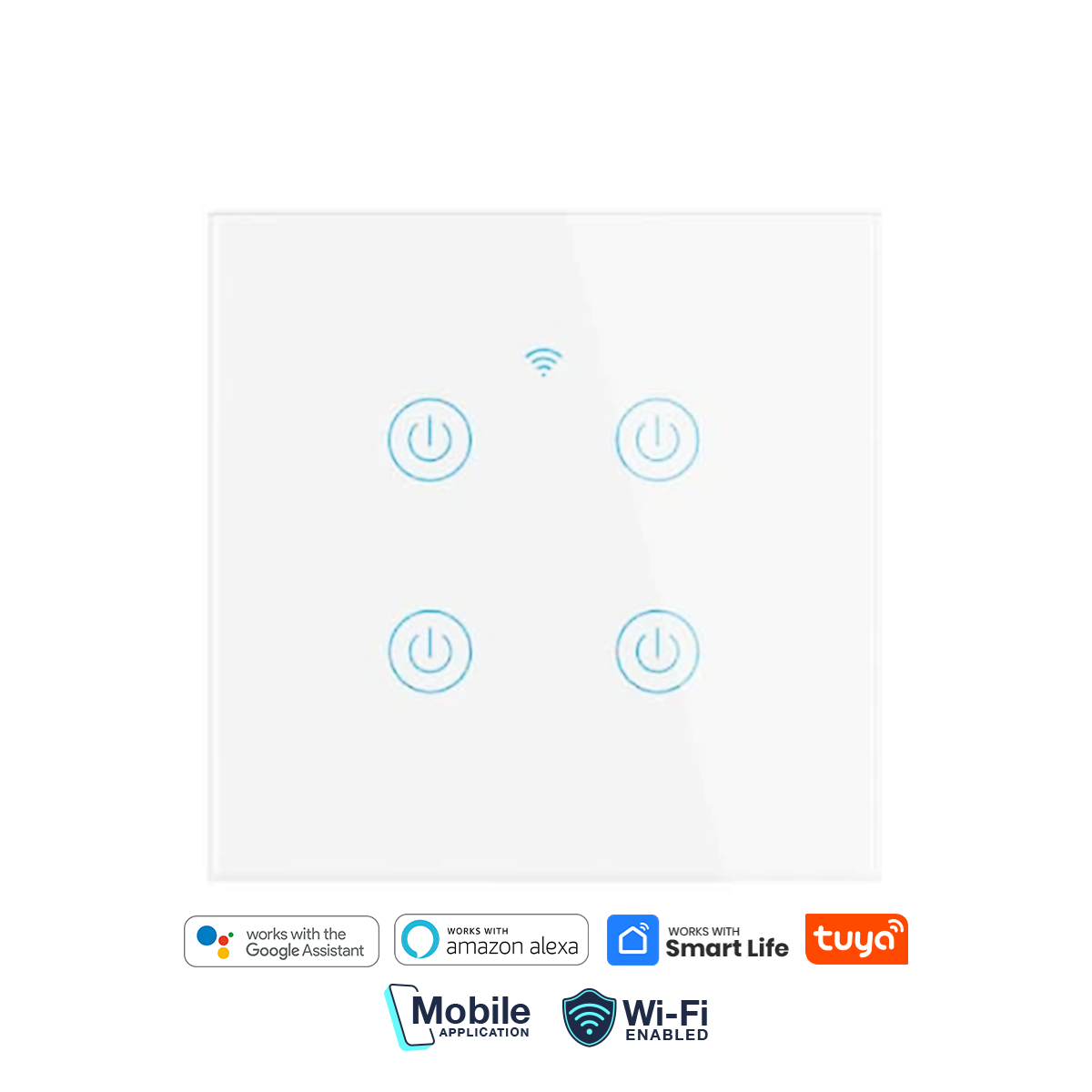 4 Gang WiFi Smart Touch Switch App