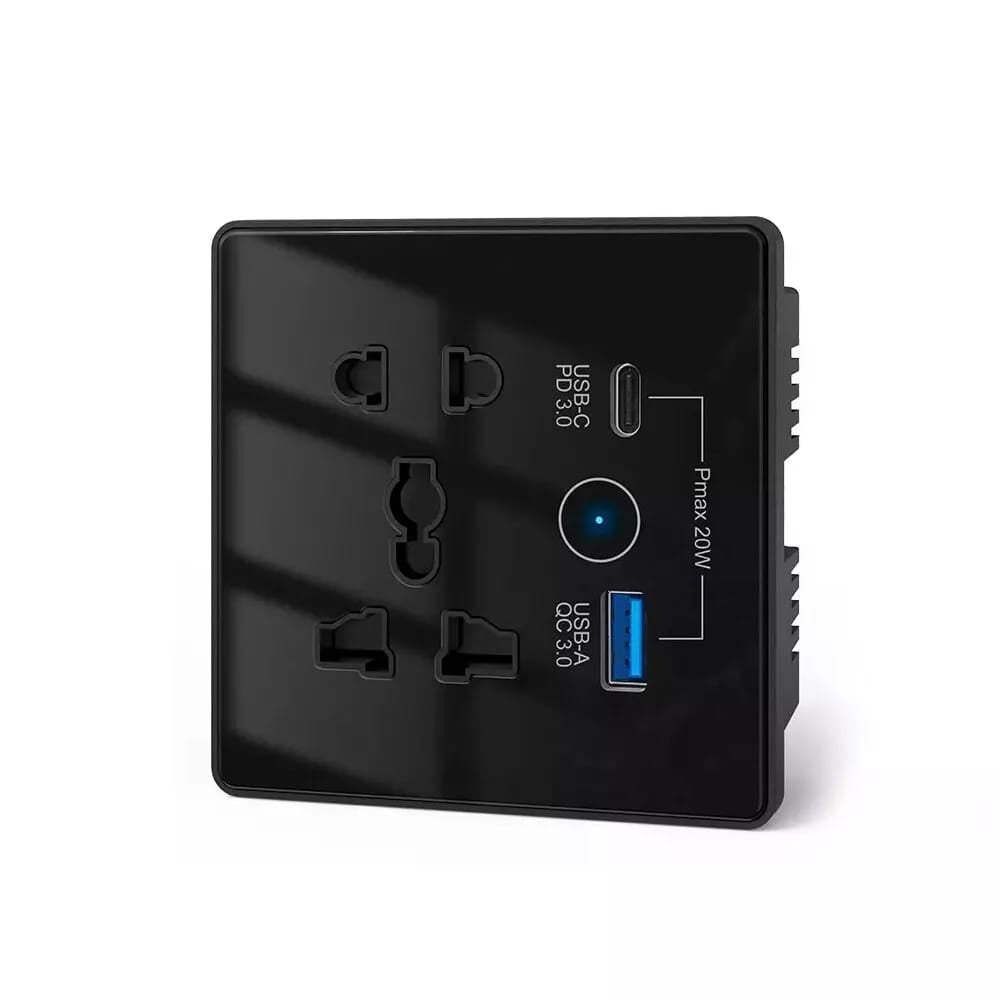 Smart Wall Socket – 13A USB / C-Type