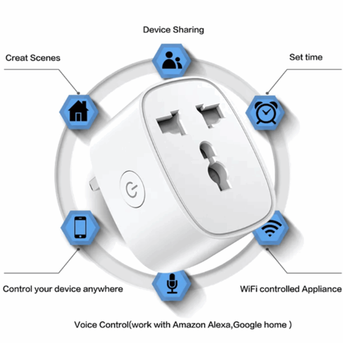 Universal Smart Wifi Plug 16A