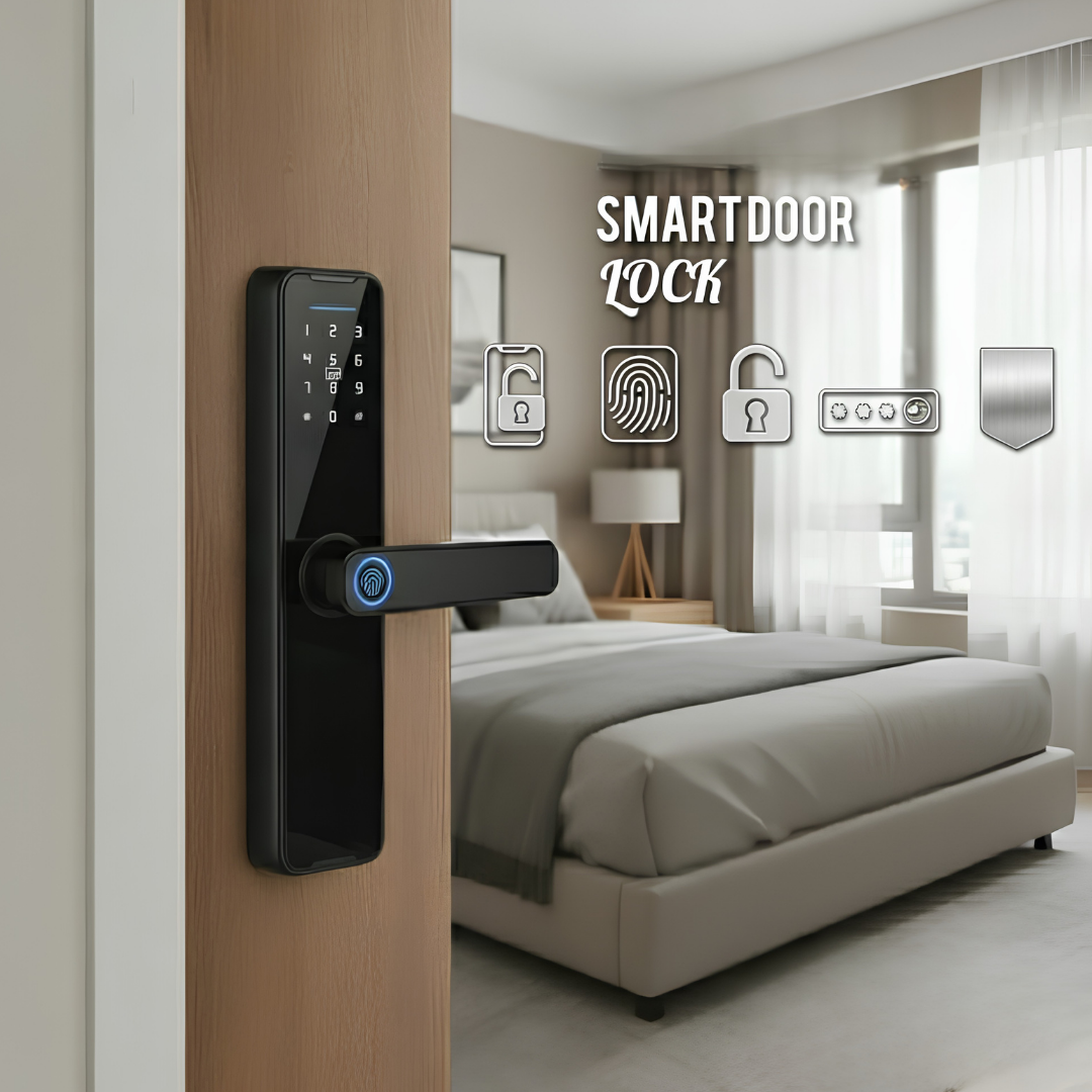Smart WiFi Digital Door Lock – 5-in-1 Keyless Entry System