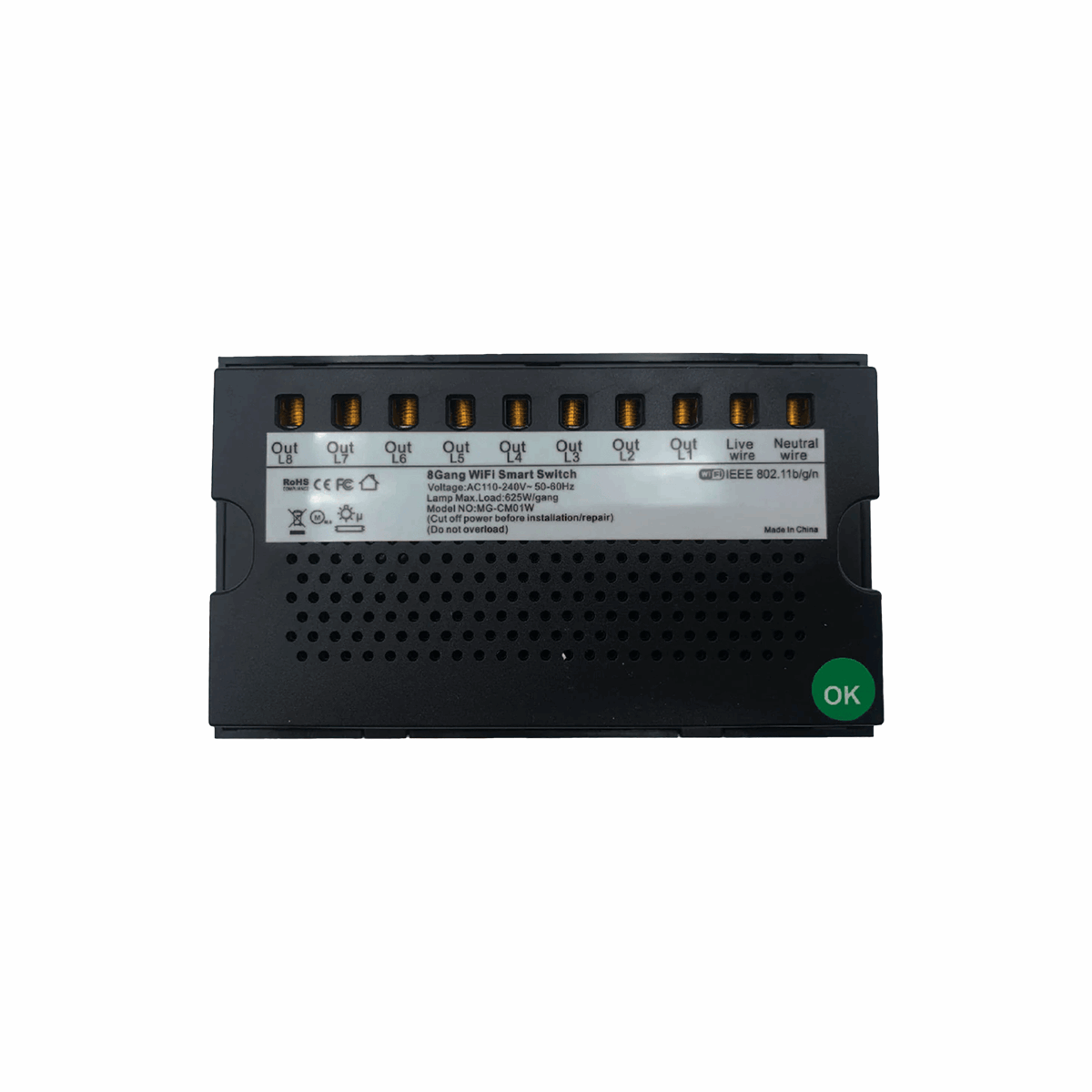8 Gang WiFi Smart Touch Switch