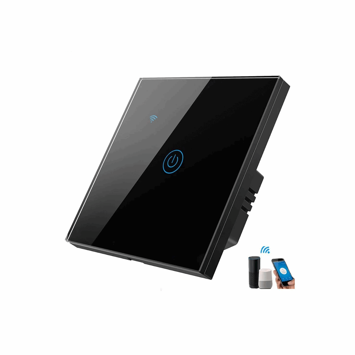 Black 1 Gang Touch Smart Switch