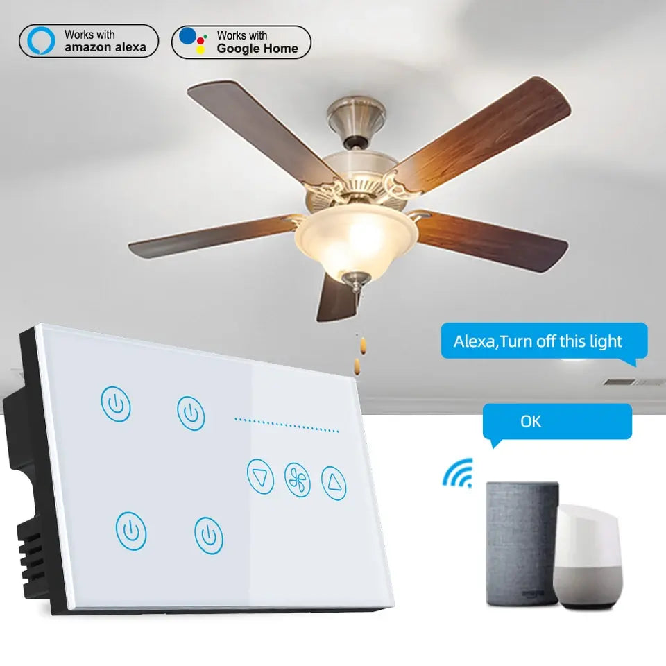 Smart 4 Gang Fan Switch for Seamless Home Control