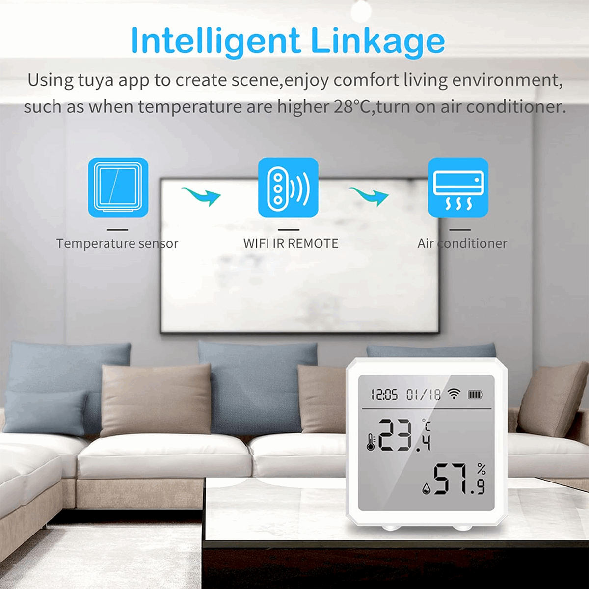 Smart Temperature & Humidity Monitor Home