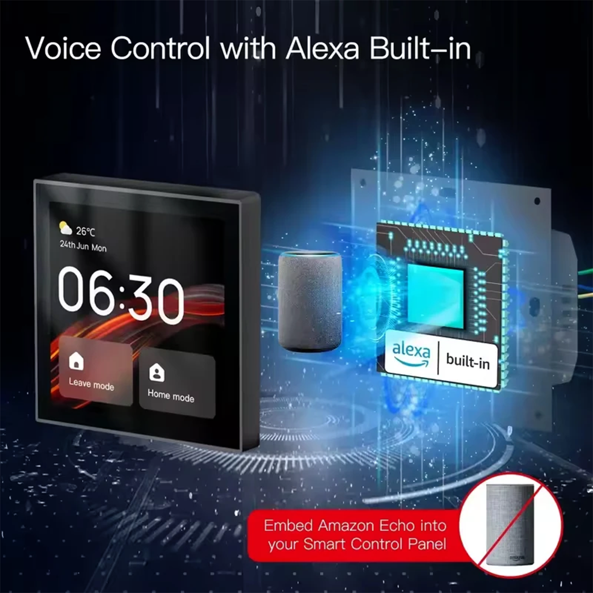 Smart Touch Panel with Alexa Working