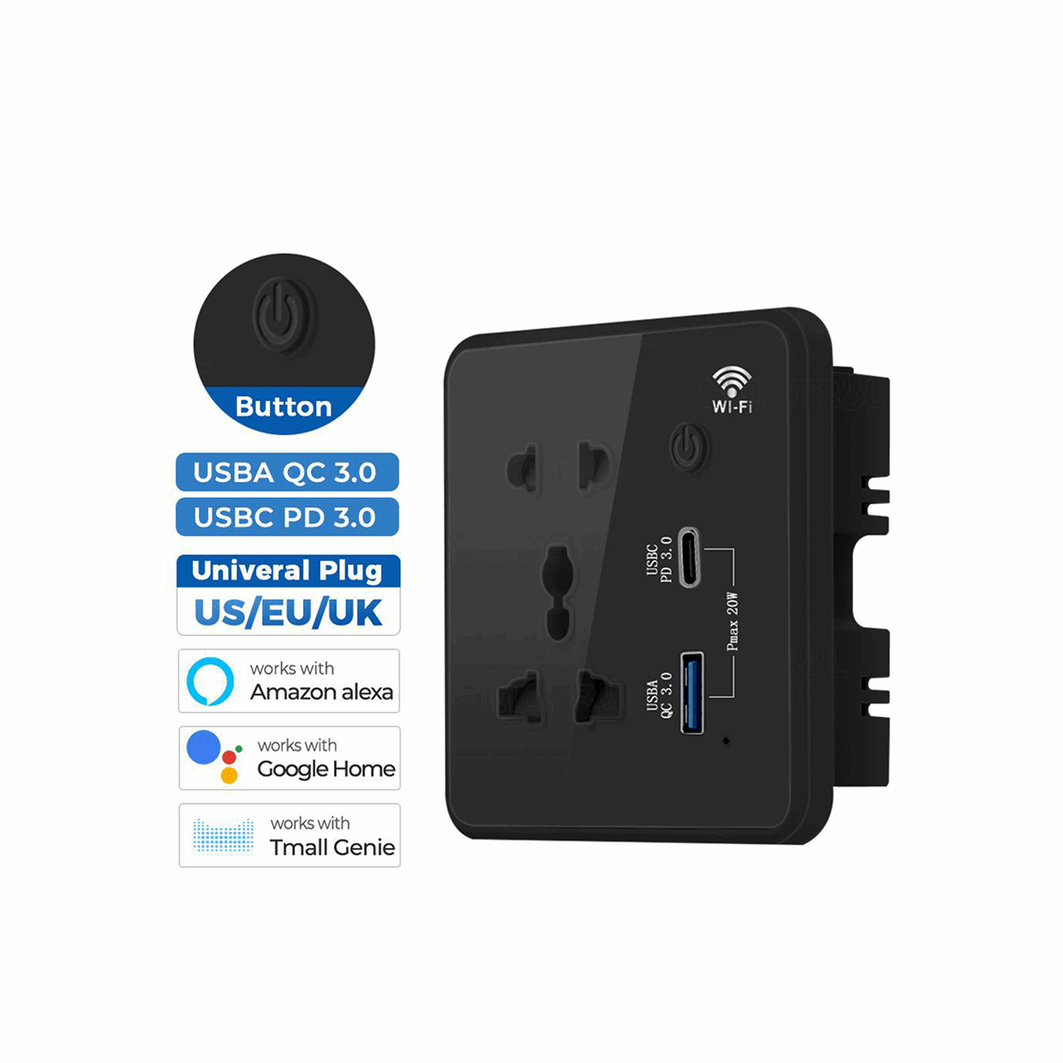 Smart Wall Socket – 13A USB/C-Type Install