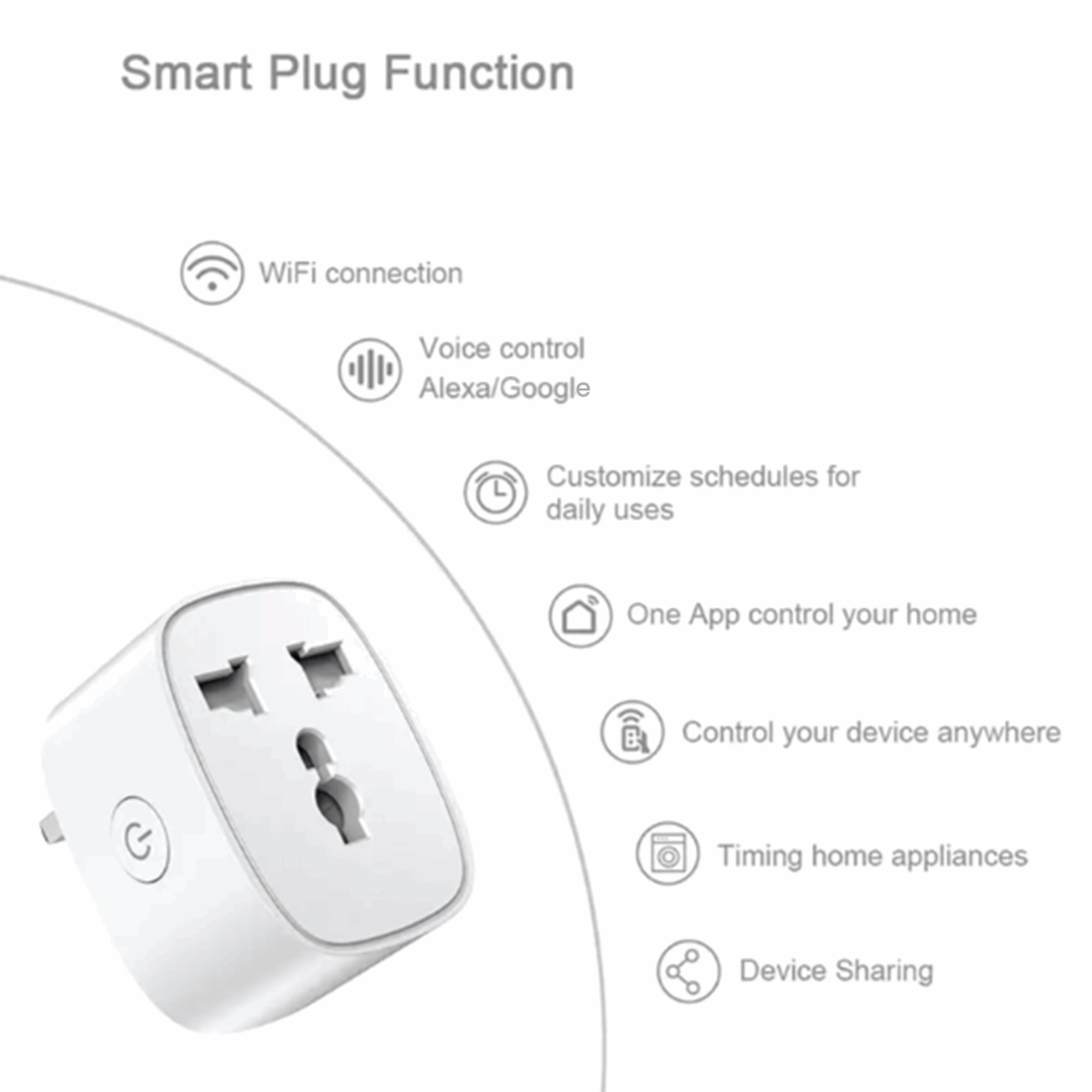 Universal Smart Wifi Plug 16A Function