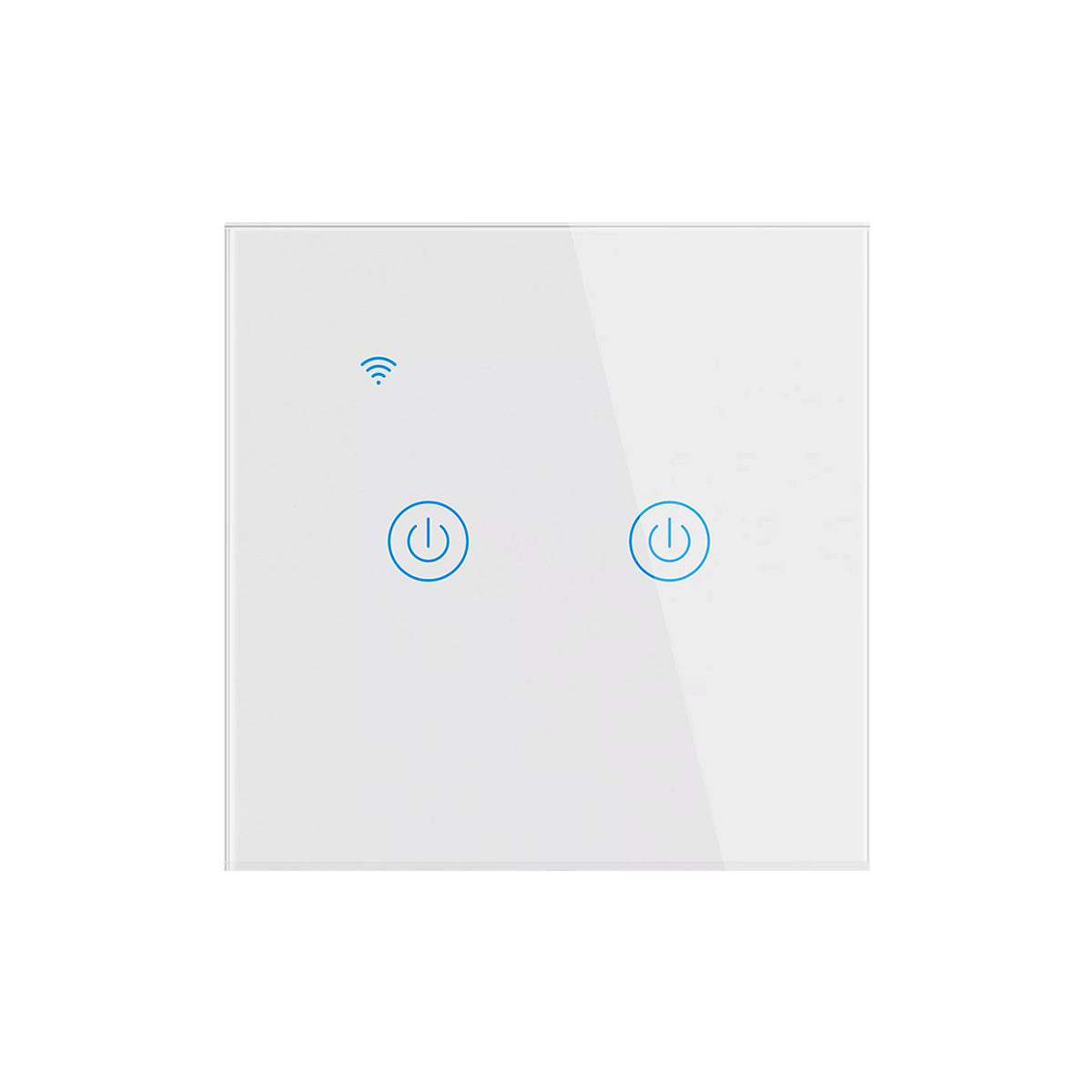 White 2 Gang WiFi Smart Touch Switch